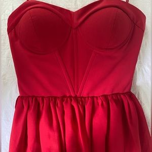 Strapless red cocktail dress. Brand new never worn without tags